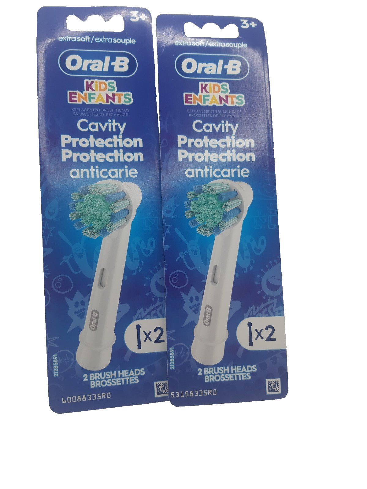 Kids Extra Soft Toothbrush Heads Pack of 2 - Compatible with Oral-B