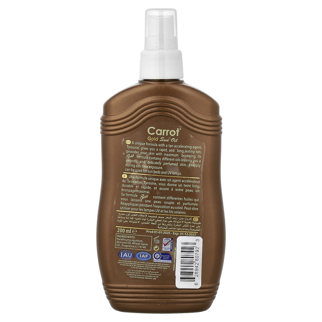 Sun Tanning Oil with Gold Oils & SPF - 200ml