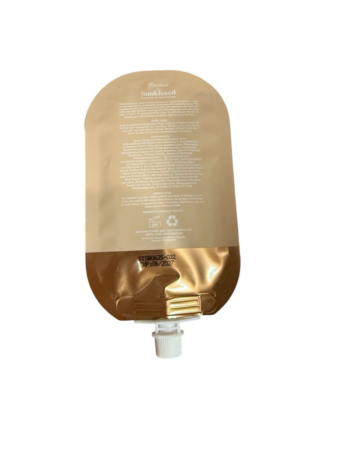 Barefaced Sunkissed Tinted Sunscreen SPF 50 PA++++ 20g Light Travel Pouch