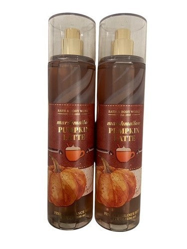 Bath & Body Works Marshmallow Pumpkin Latte Fragrance Mist 2 Pack, 8oz Body Spray
