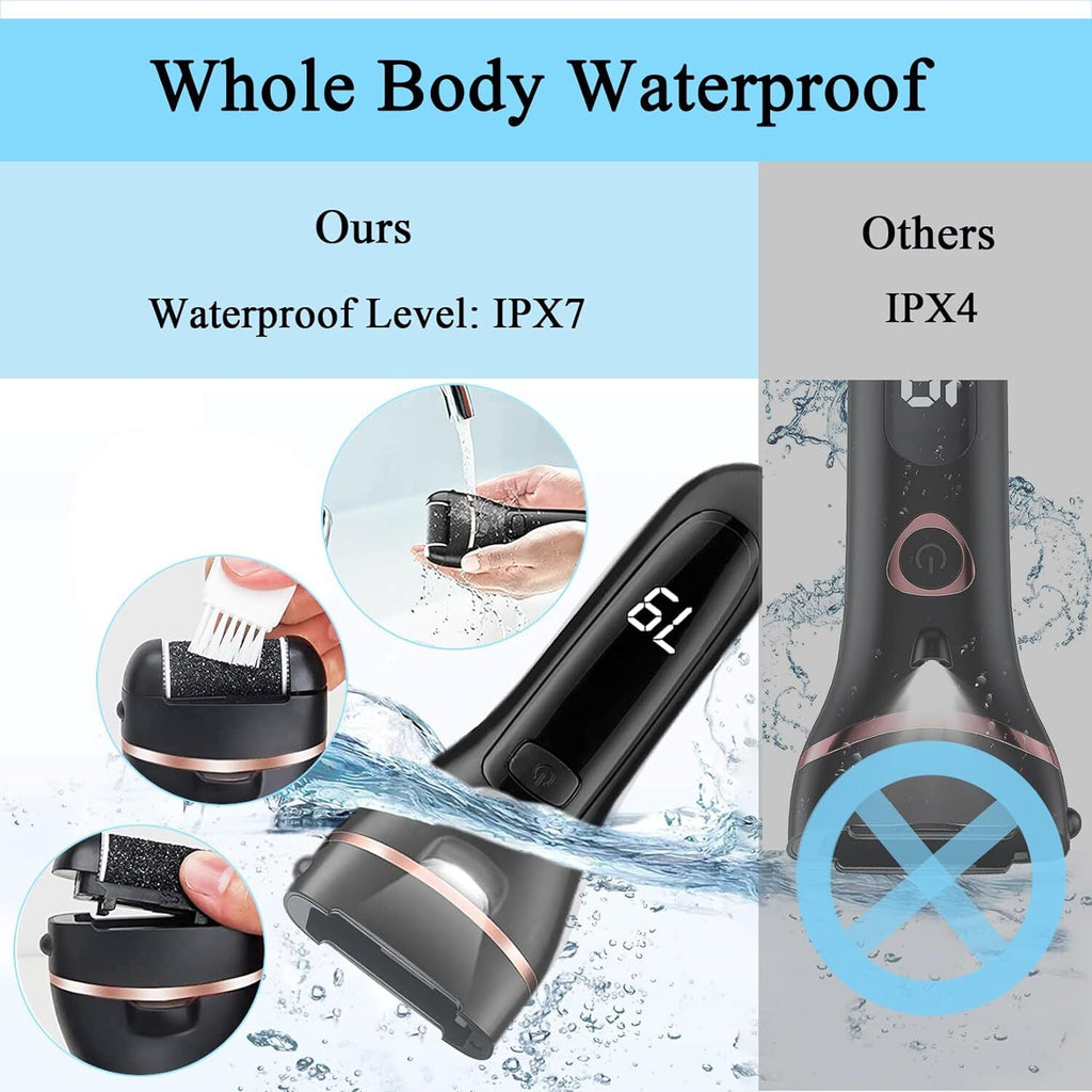 Electric Foot Callus Remover Grinder Pedicure Tool with Multiple Roller Heads