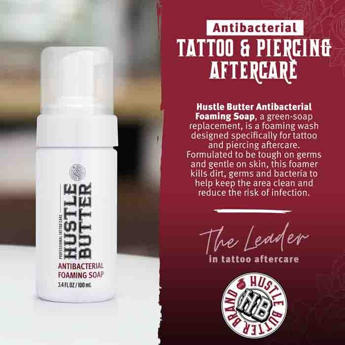 Antibacterial Foaming Hand Soap - Hustle Bubbles, Post-Tattoo Safe