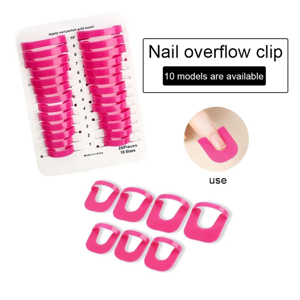 Reusable U-Shape Nail Polish Protectors & Stencils Set for DIY Manicures
