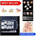 Eco-Friendly White Nail Tips Set - 10 Sizes for Manicure & Pedicure