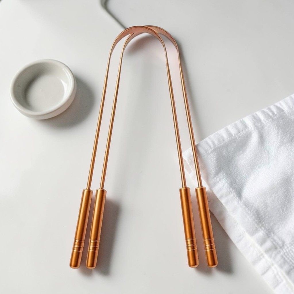 Copper Tongue Scraper Set - Ayurvedic Oral Hygiene Tool for Fresh Breath