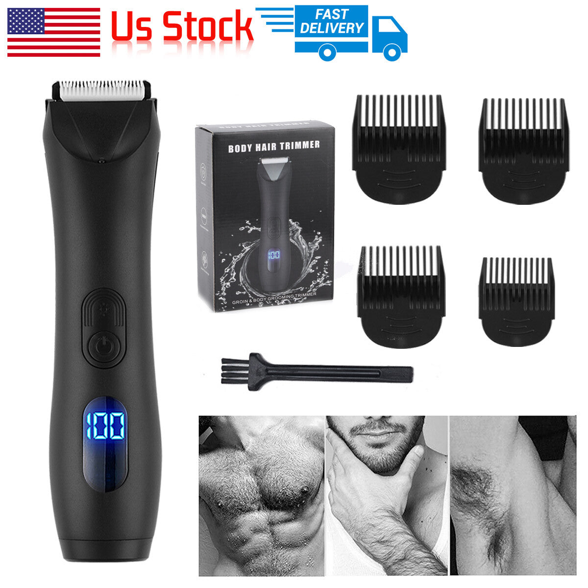 Cordless Men’s Hair Clippers & Beard Trimmer Machine - Water Washable, Long Battery Life