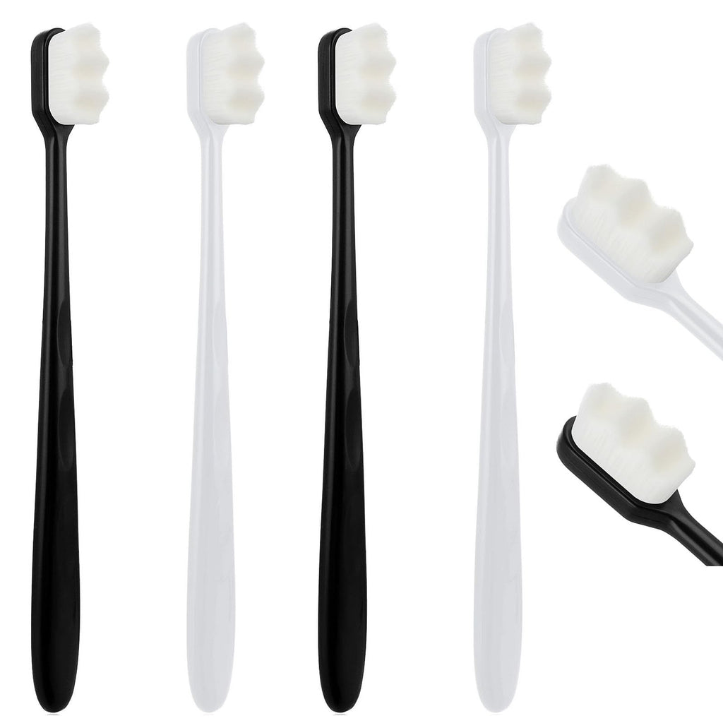 Ultra Soft Micro Nano Manual Toothbrush Pack of 4 for Sensitive Teeth
