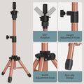Adjustable Mannequin Head Tripod with Non-Slip Feet for Salon & Display