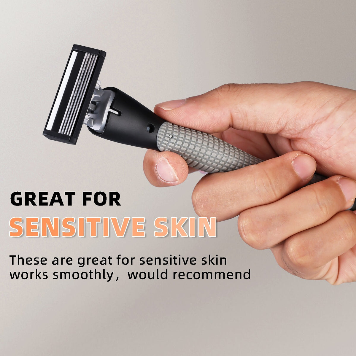 Multi-Layer Razor Handle with 8 Refill Blades - Waterproof & Comfortable