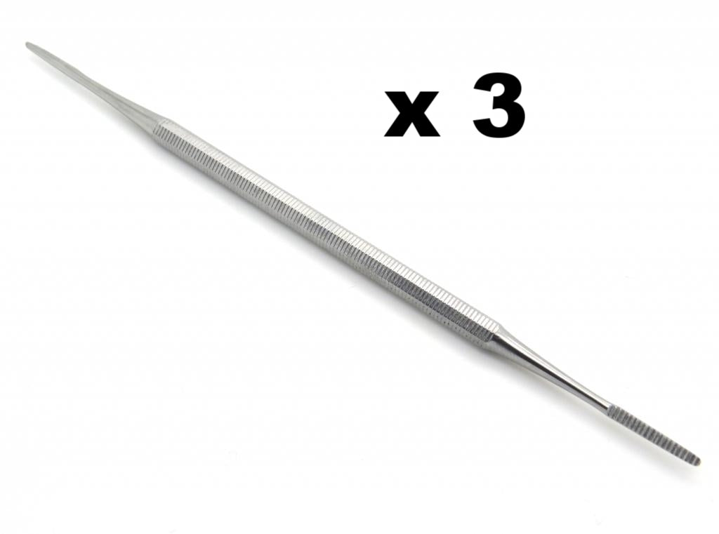 Professional Double-Ended Nail File Set - Podiatry & Nail Care Tools, 3 Pieces