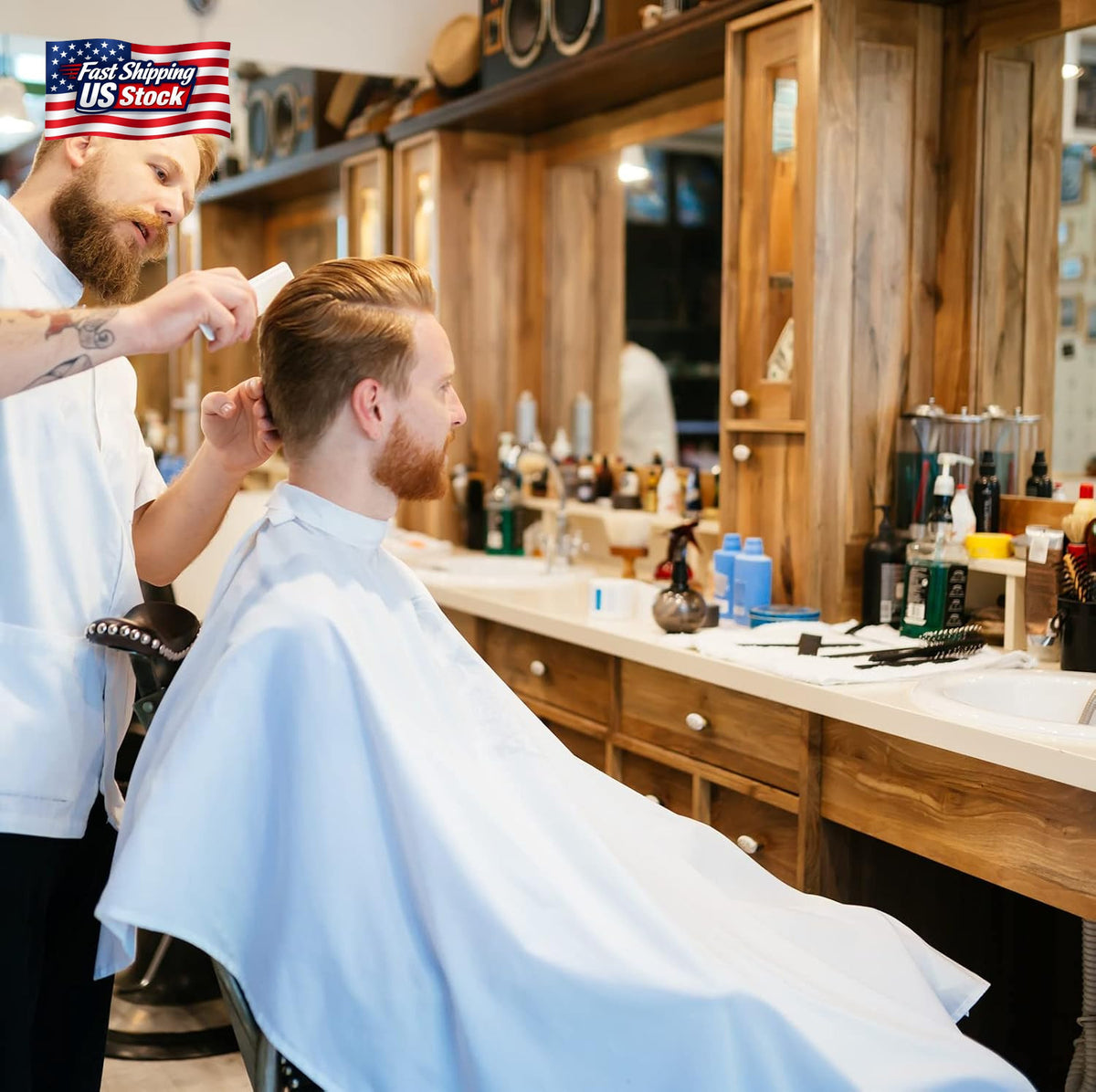Large Professional Hair Cutting Cape 56x63 Inches for Salon & Barber