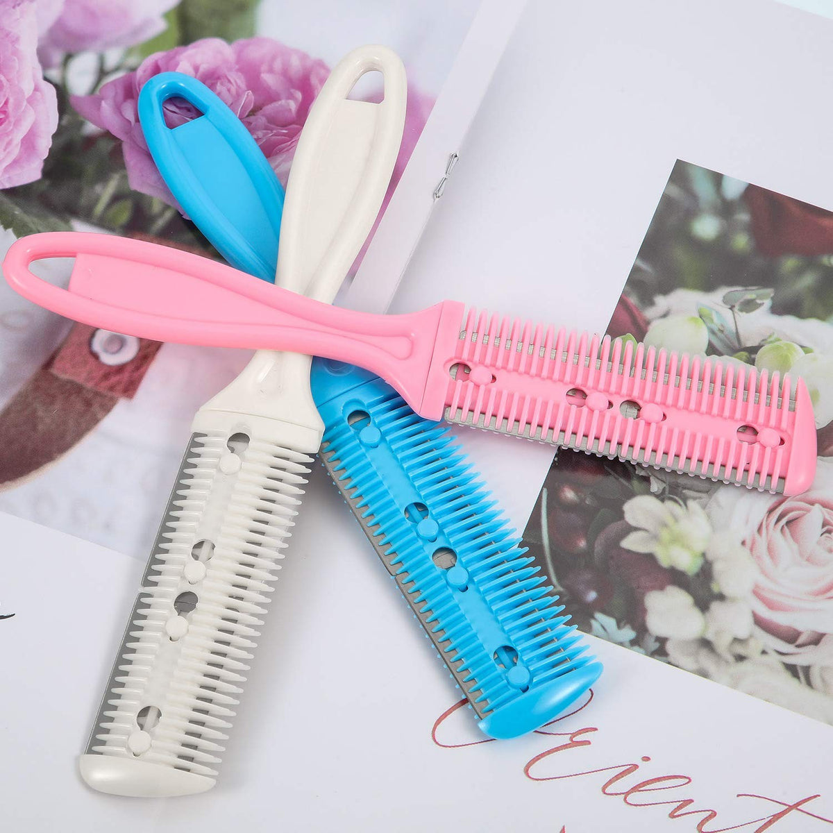 Haircut Razor Comb with Replacement Blades for Styling & Thinning