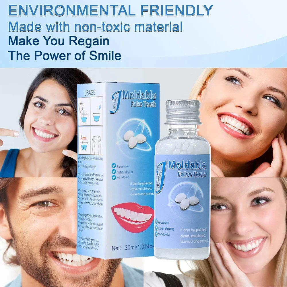 Temporary Dental Repair Kit Moldable False Teeth for Gaps & Broken Teeth
