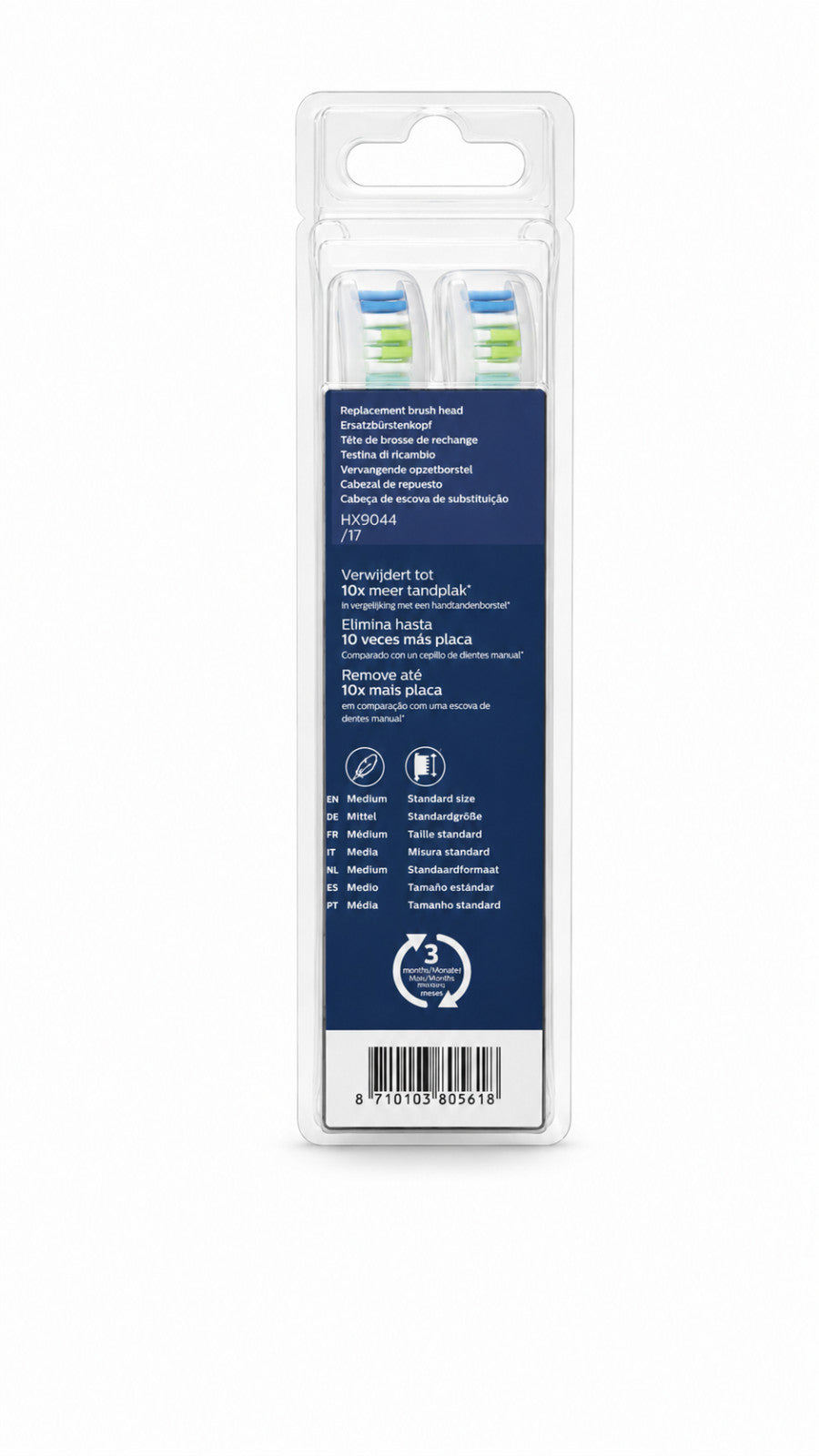 8 Pack Philips Sonicare HX9044/17 DiamondClean Replacement Brush Heads - White