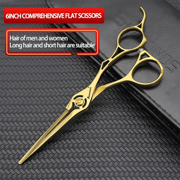 Professional Hairdressing Scissors 6 Inch Barber Shears with Ergonomic Handles