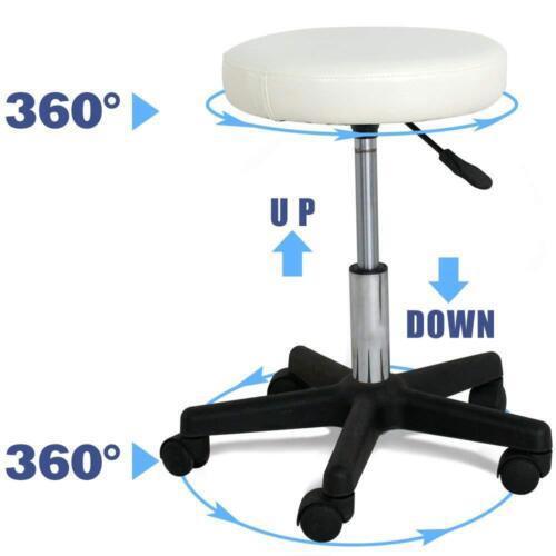 Adjustable Hydraulic Salon Stool with PU Leather Seat for Barber Spa Facial Massage