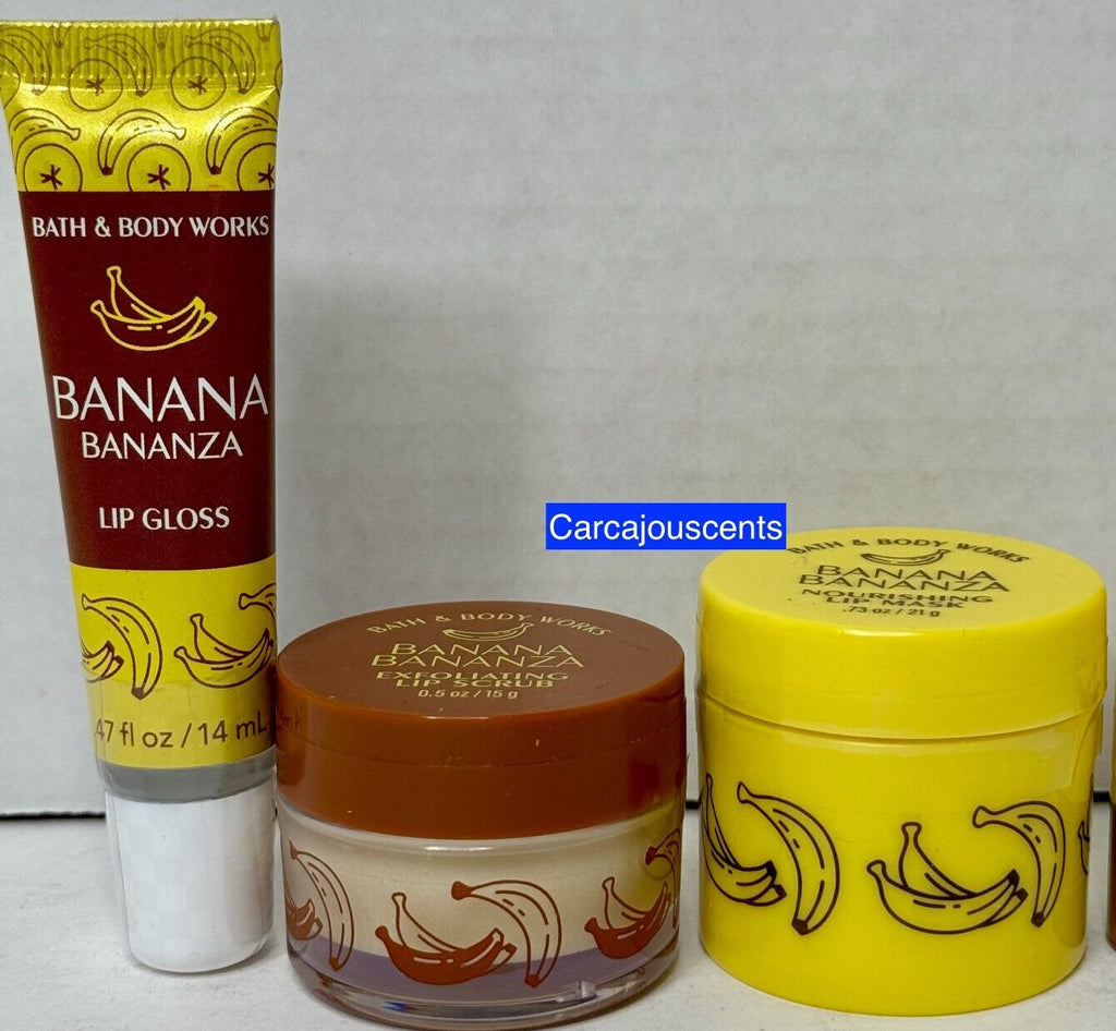Bath & Body Works Banana Bananza Lip Gift Set with Scrub Mask & Gloss