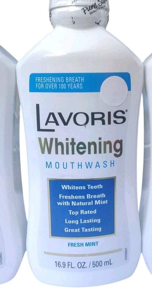 Whitening Mouthwash with Fresh Mint Flavor - 16.9oz, 3 Bottles