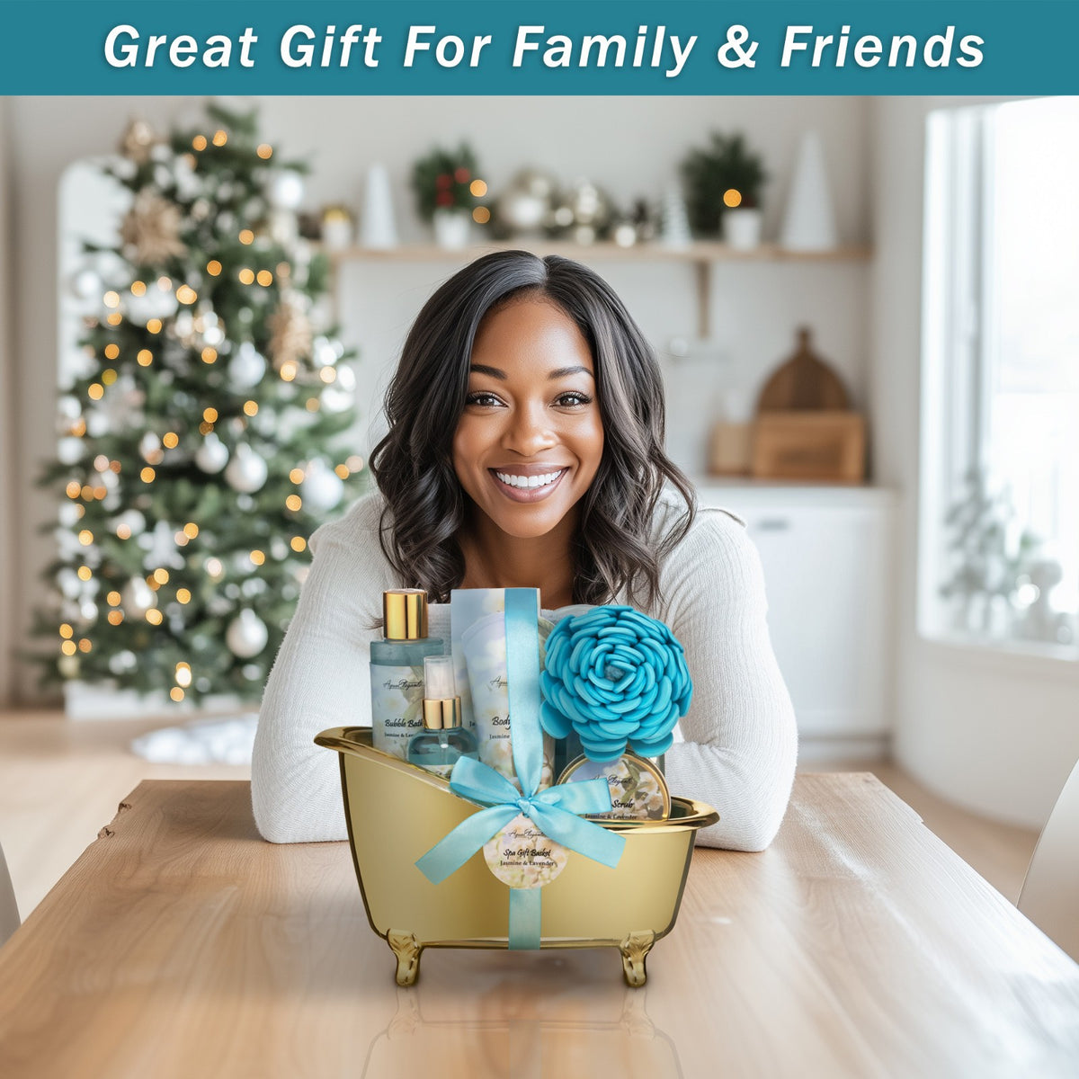 Luxury Spa Gift Basket for Women with Jasmine & Lavender Set – Bath & Body
