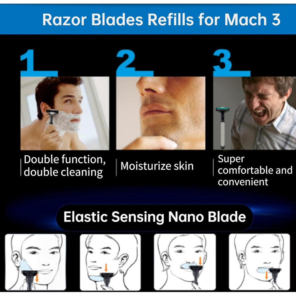 16 Pack Razor Blade Refills for Mach3 & M3 Power Men’s Razors