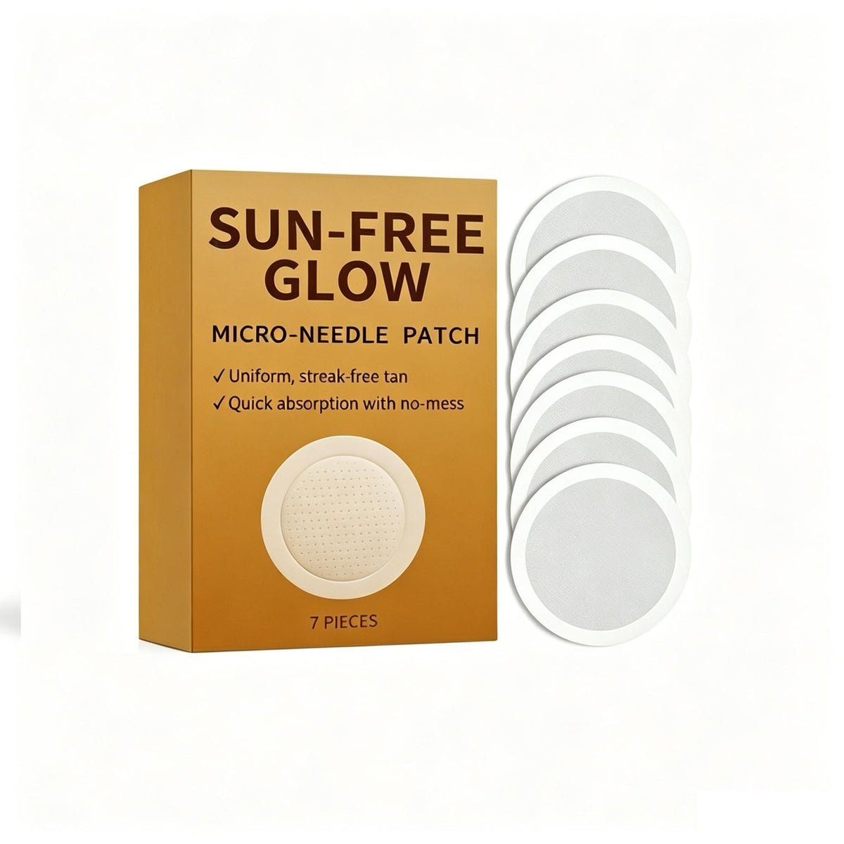 Self-Tanning Micro-Needle Patches - Natural Sunless Glow, 7 Pack