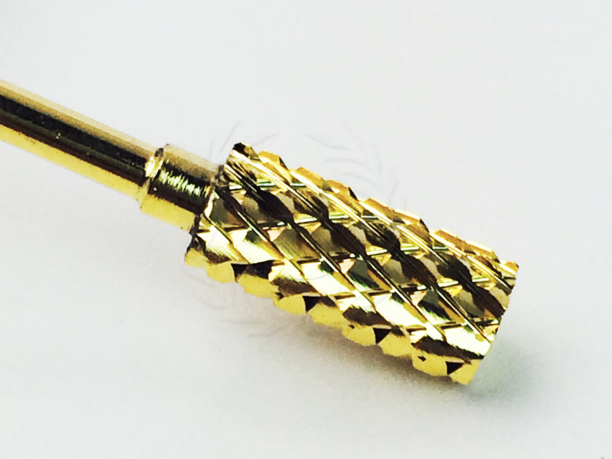 Nail Drill Bit Carbide 3/32 Gold Coarse for Electric Nail File - Professional Quality