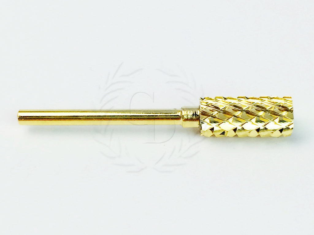 Nail Drill Bit Carbide 3/32 Gold Coarse for Electric Nail File - Professional Quality
