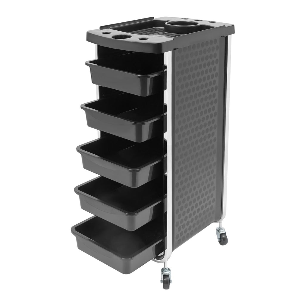 Salon Trolley Cart with 5 Drawers and Wheels for Beauty and Barber Shops