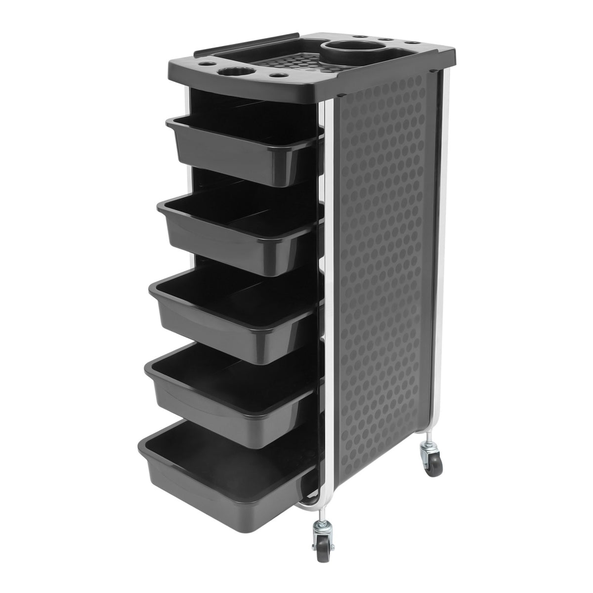 Salon Trolley Cart with 5 Drawers and Wheels for Beauty and Barber Shops