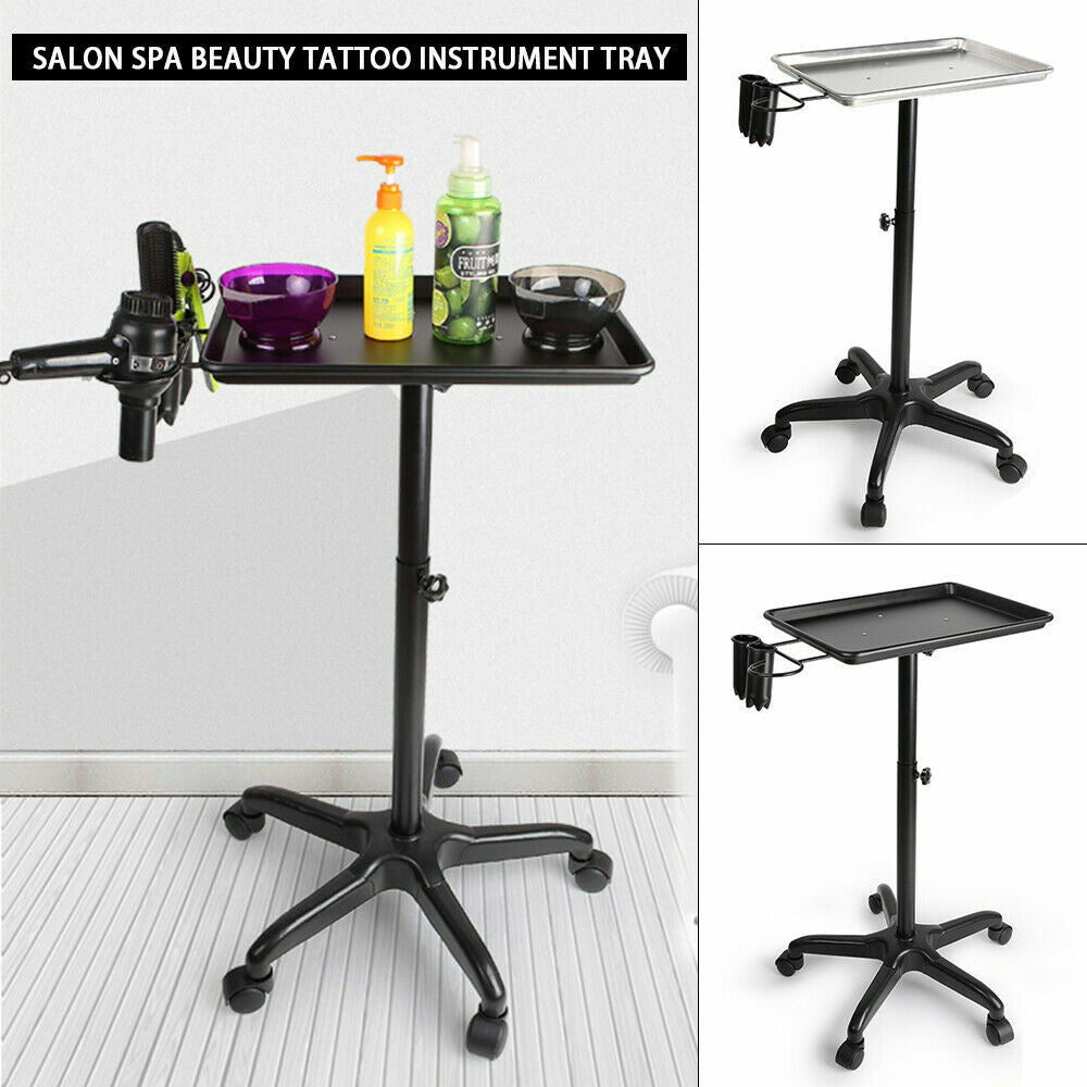Professional Aluminum Salon Rolling Trolley Cart for Hair & Medical Use