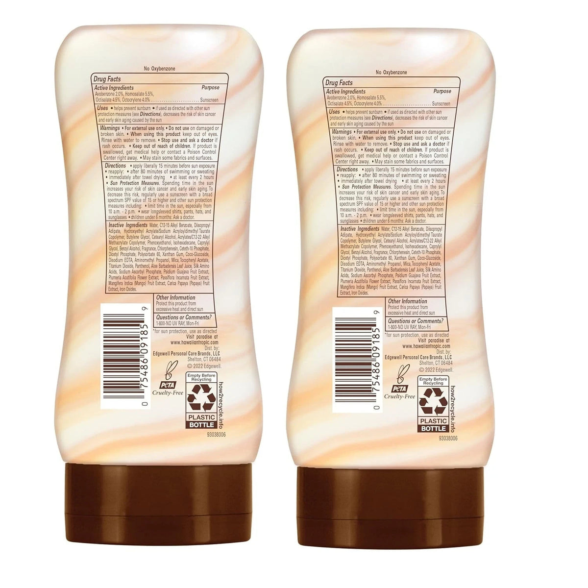 Hawaiian Tropic SPF 30 Weightless Hydration Sunscreen Lotion Twin Pack - Oil-Free, Oxybenzone-Free, 6oz Each