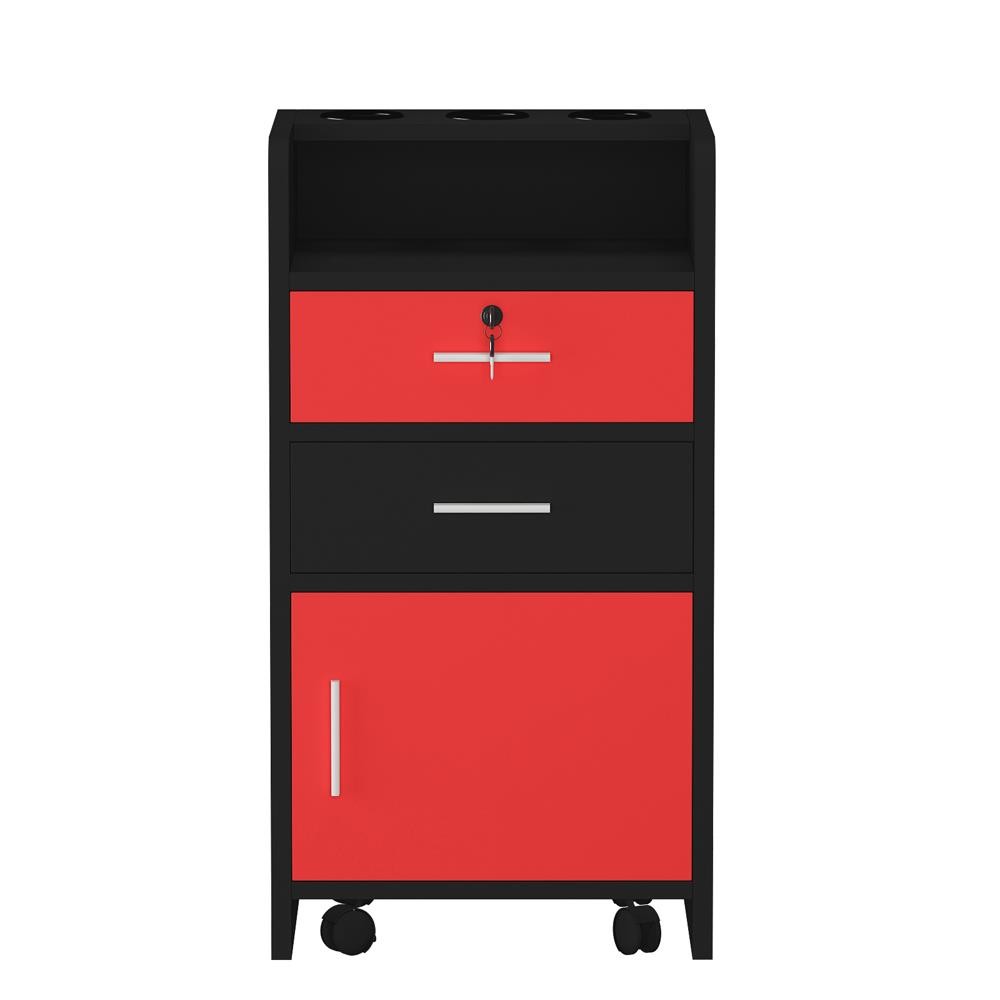 Salon Wood Rolling Drawer Trolley Cart for Spa and Salon Equipment