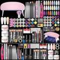 Professional Acrylic Nail Kit with Drill and UV Light for DIY Manicure