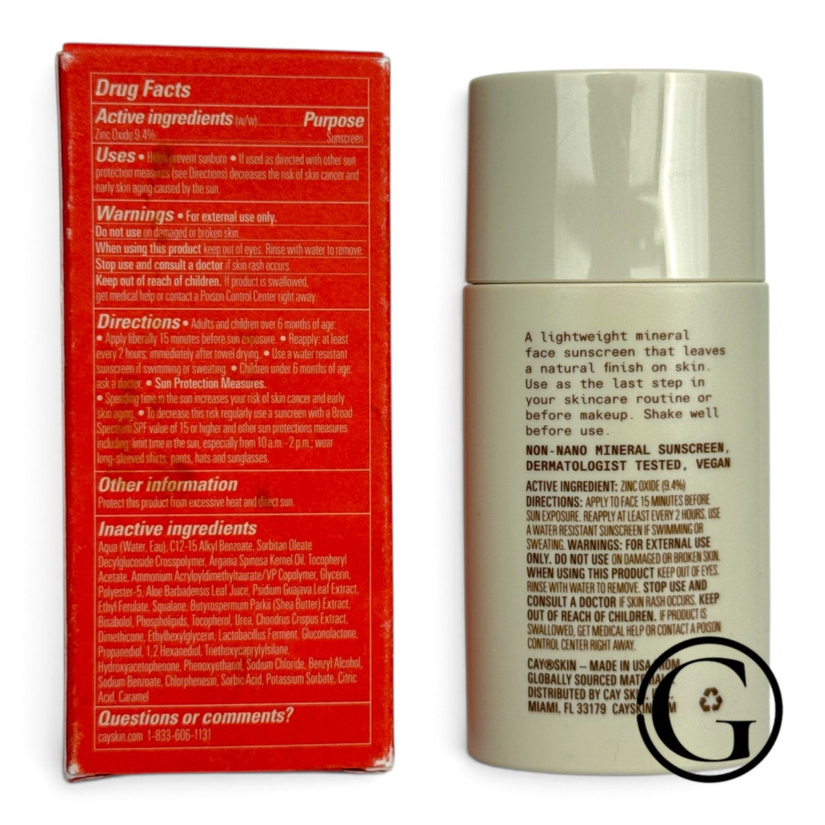 Mineral Face Sunscreen Drops SPF 30 - Hydrating Serum with Zinc, 1.7oz