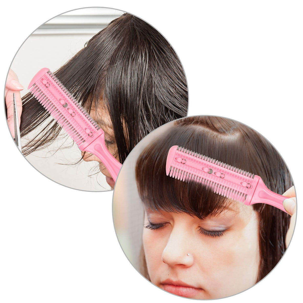 Haircut Razor Comb with Replacement Blades for Styling & Thinning