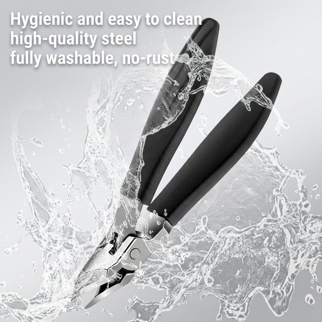Senior Thick Nail Clippers 30° Angled Wide Jaw for Toenails Safety