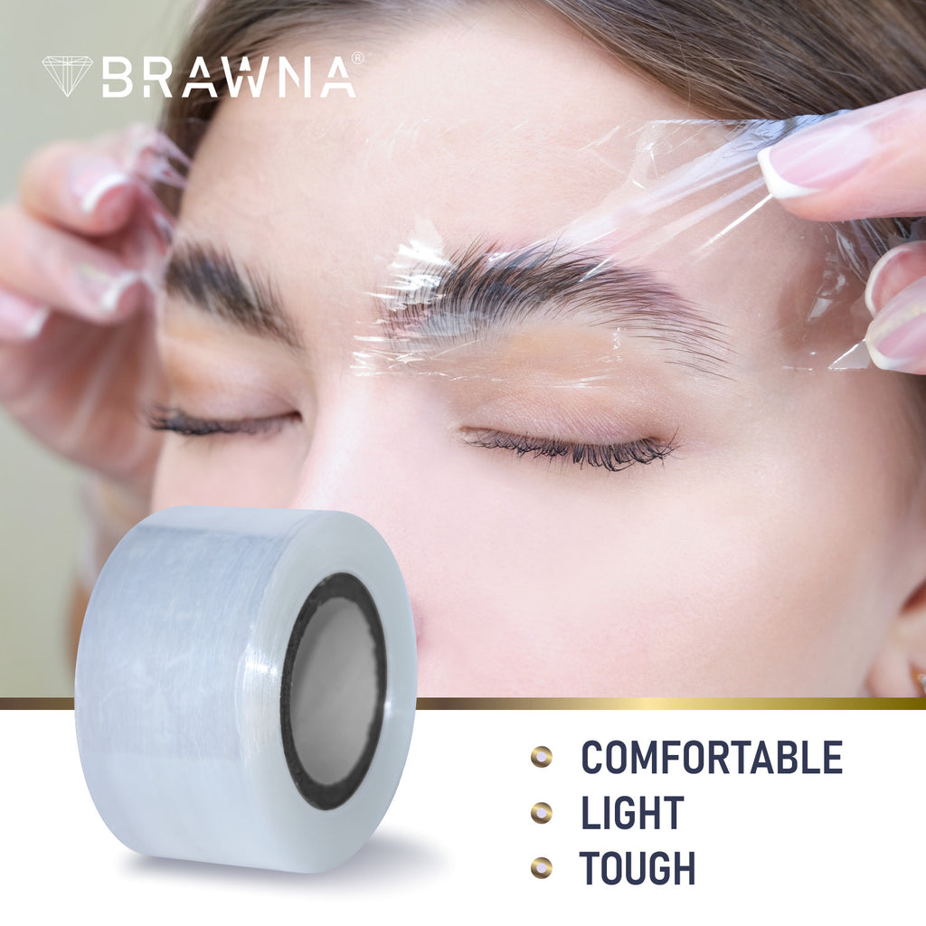 Plastic Wrap for PMU & Brow Lamination - 4cm x 400m Safe Non-Toxic Film Roller
