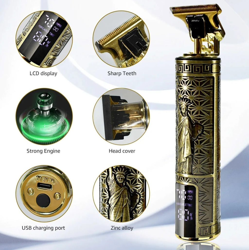 Cordless Beard Hair Trimmer for Men, Zero Gapped Edgers & Clippers
