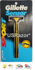 Gillette Sensor Razor Handle & Refill Cartridge Yellow - Metal Men & Women Shaver