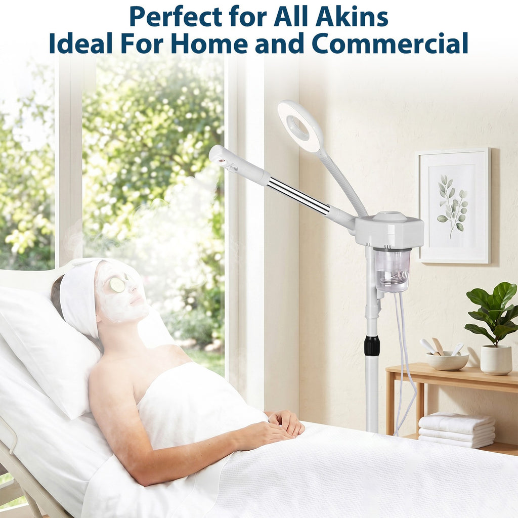 Facial Steamer with Magnifying LED Light and Deep Cleansing Technology