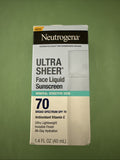Mineral SPF70 Liquid Sunscreen Lotion for Face - Broad Spectrum UV Protection