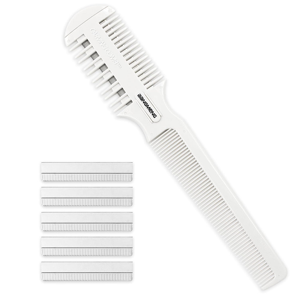 Hair Cutter Comb with Double Edge Razor for Split Ends & Styling