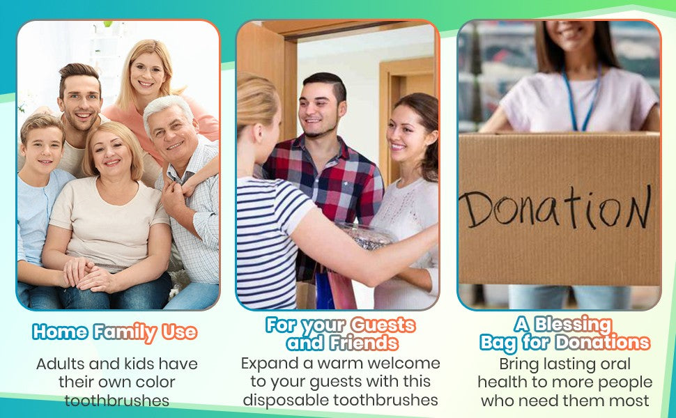 Disposable Toothbrush Set with Covers - 30 Pack, Portable & Hygienic