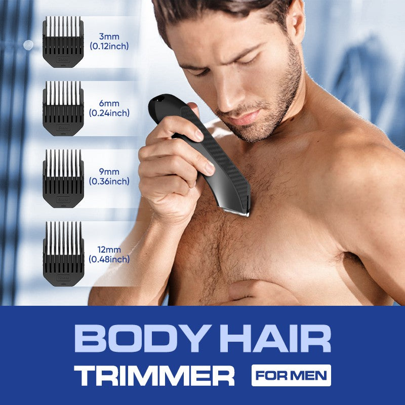 Cordless Electric Body Hair Trimmer for Men - Rechargeable Shaving Razor