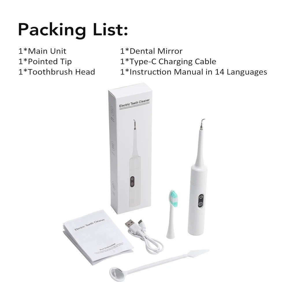 Electric Dental Scaler with 5 Modes, LED Light & USB Rechargeable