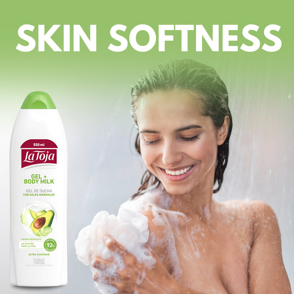 Mineral Salts Shower Gel with Avocado Scent - 18.6 fl oz, 6-Pack