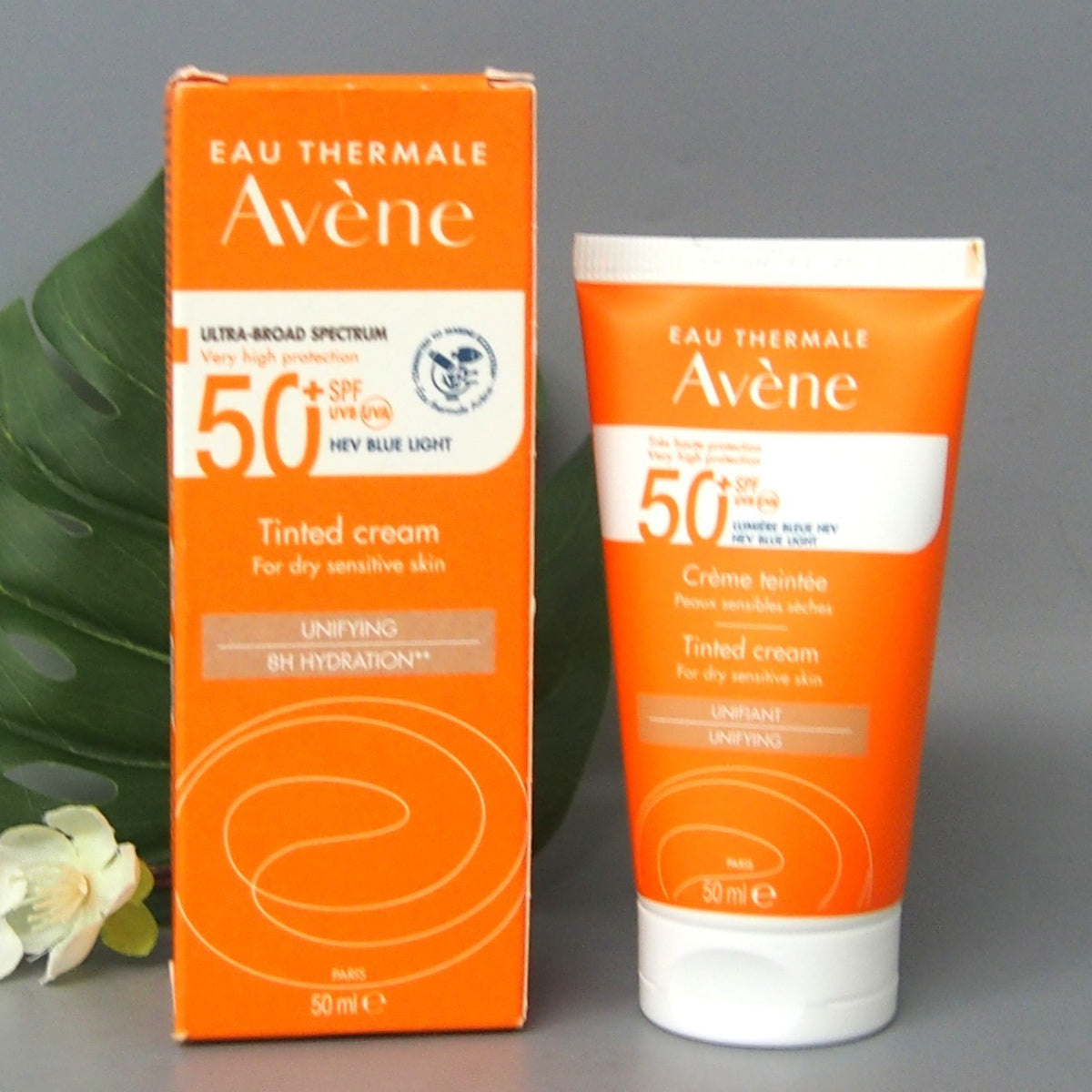 SPF50+ Tinted Sun Cream for Face & Neck - Hydrating, Water-Resistant, Sensitive Skin