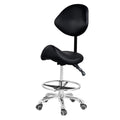 Hydraulic Esthetician Chair Rolling Salon Stool with Adjustable Backrest and Seat