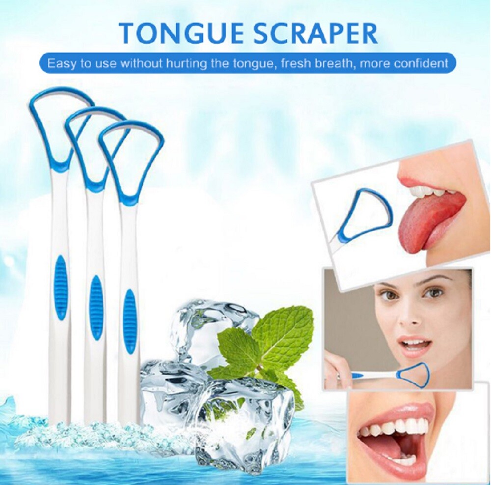 Reusable Tongue Scraper Set - Oral Hygiene Cleaner for Adults & Kids
