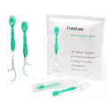 Disposable Mini Toothbrush with Mint Bead - 5-in-1 Travel Oral Care Set, 24 Pack
